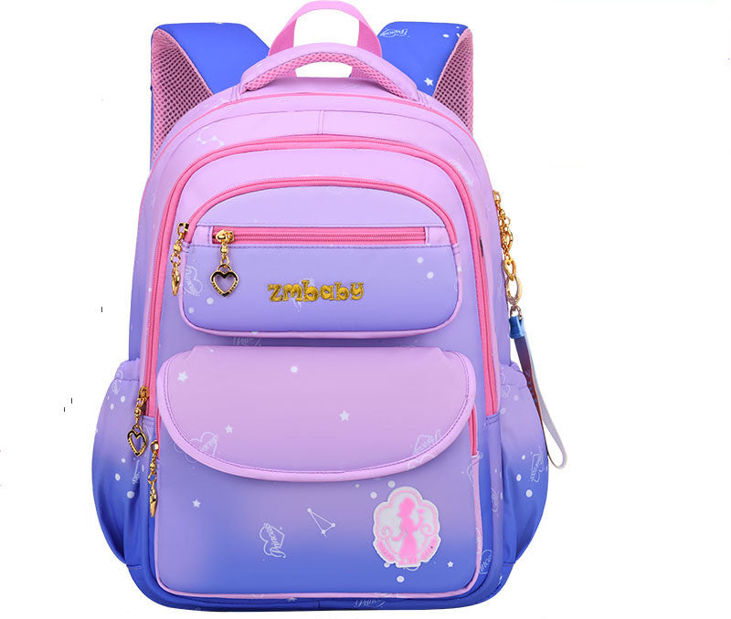 Primary School  Female Sweet And C Gradient Backpack 1-3-6 Grade Large Bag