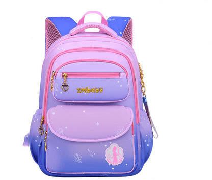 Primary School  Female Sweet And C Gradient Backpack 1-3-6 Grade Large Bag