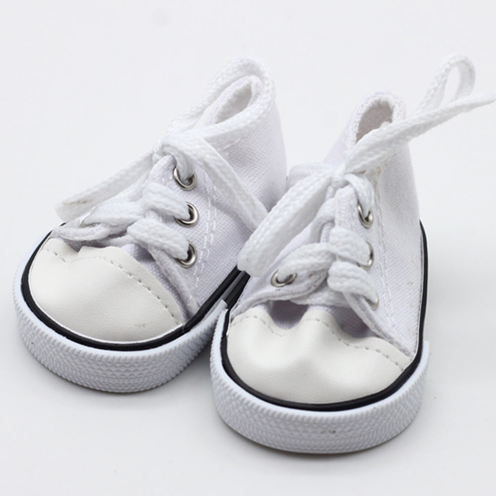 Shaf Doll Canvas Shoes American Doll Fashion Sneakers 18-inch Doll Strap Shoes