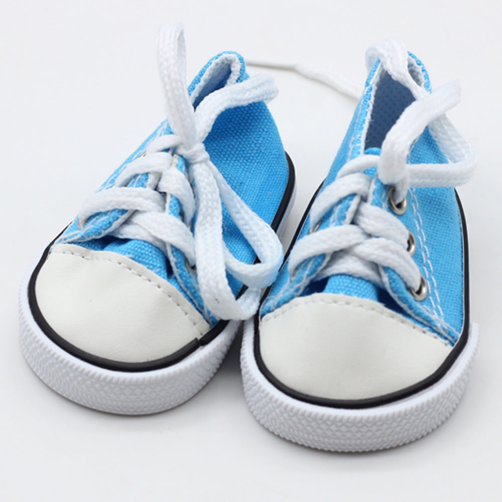Shaf Doll Canvas Shoes American Doll Fashion Sneakers 18-inch Doll Strap Shoes
