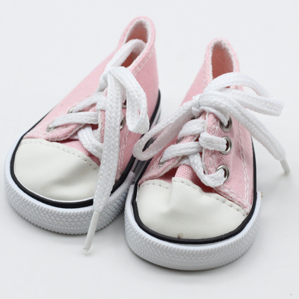 Shaf Doll Canvas Shoes American Doll Fashion Sneakers 18-inch Doll Strap Shoes