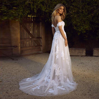 Lace Wedding Dresses Off The Shoulders A-Line Bride Dress