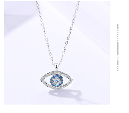 s925 Sterling Silver Jewelry Atmospheric Demon Eye Necklace Eye Pendant