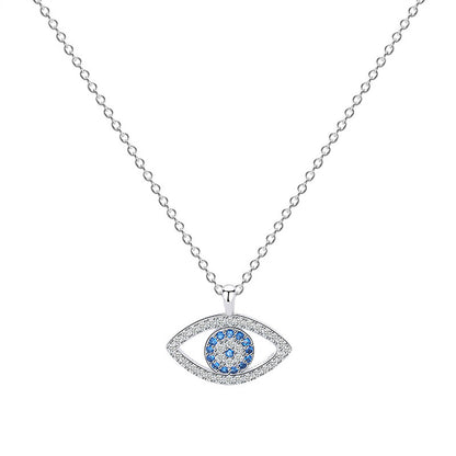 s925 Sterling Silver Jewelry Atmospheric Demon Eye Necklace Eye Pendant