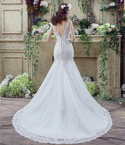 Bride Trailing sexy Lace Mermaid Wedding Dress