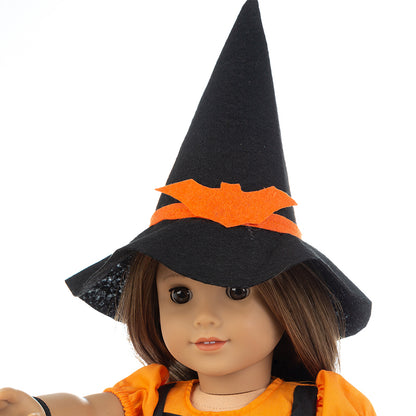 New Halloween Doll Clothes Witch Set 18 Inch American Girl Doll Dress Set
