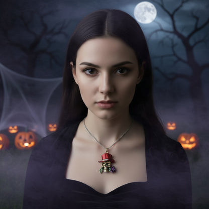 Fashion Alloy Retro Necklace Skull Charm Halloween Jewelry