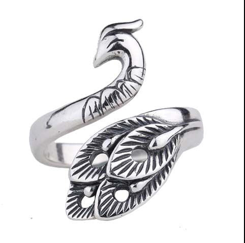 DIY  Knitting Loop Crochet Tool Sewing Peacock Fish Ring Finger, Thimble Yarn Adjustable Opened Fingering Tools