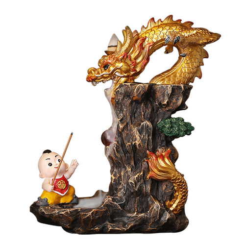 Creative Dragon Prosperity Back-flow Incense, Decoration Indoor Household Sandalwood Agarwood  Furnace