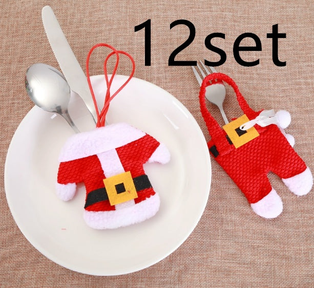 Holder Cutlery Knife Fork Cutlery Set Trousers Skirt Navidad Christmas Decorations for Home