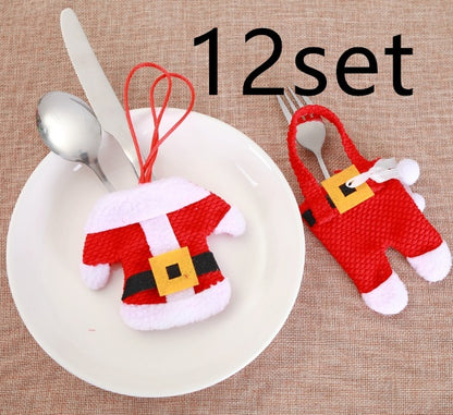 Holder Cutlery Knife Fork Cutlery Set Trousers Skirt Navidad Christmas Decorations for Home
