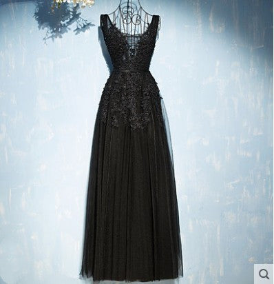 Banquet Evening Dress Skirt Bride Toast Dress Long Ladies Hostess Bridesmaid Dress