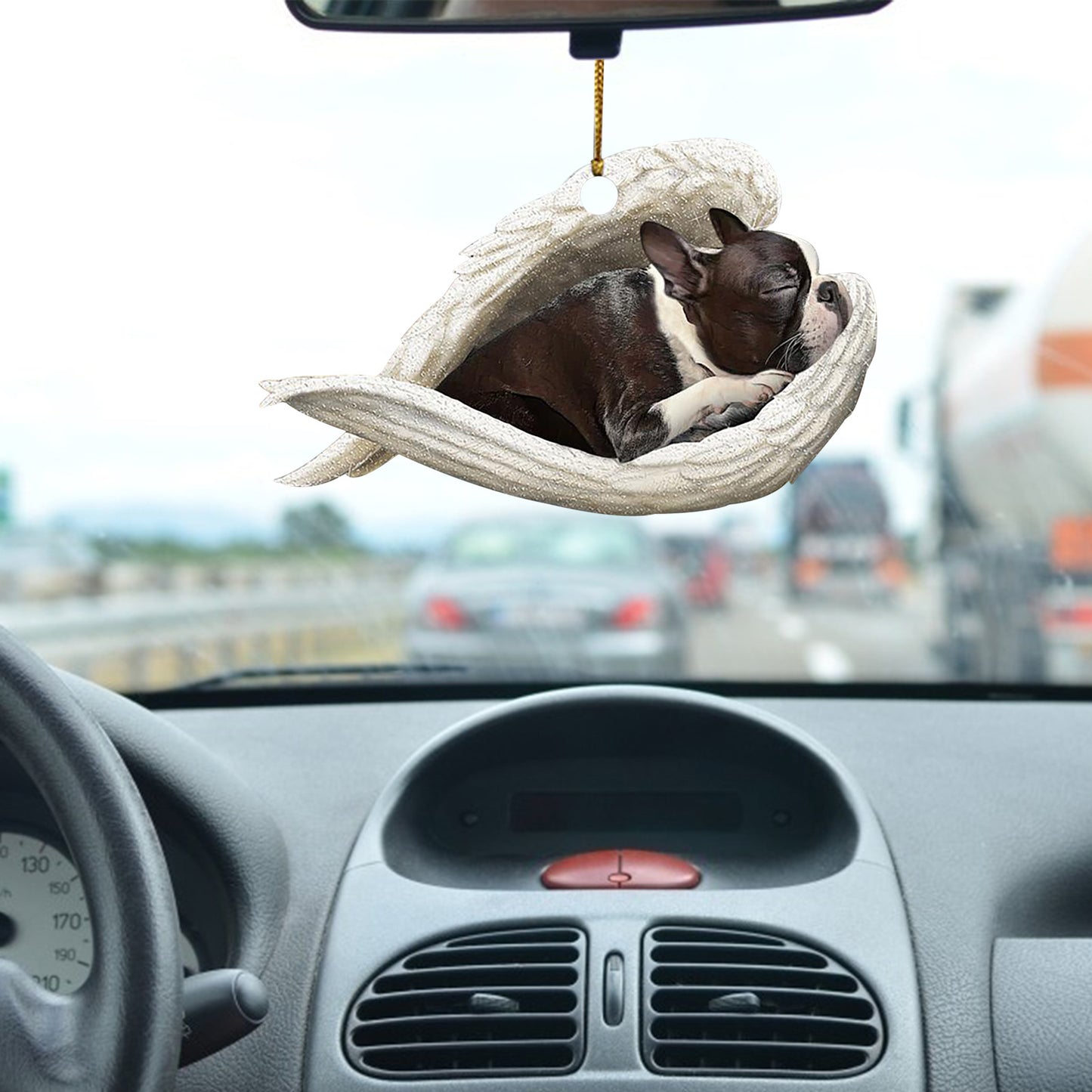 Car Pendant Sleeping Dog Angel Home Decor Acrylic Showcase Hanging Ornaments For Doors