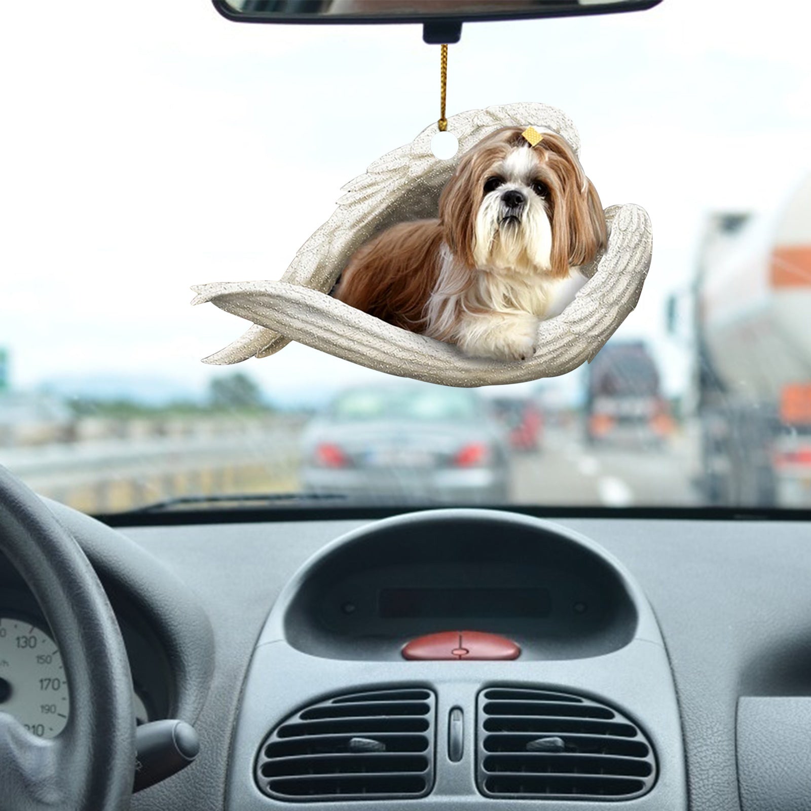 Car Pendant Sleeping Dog Angel Home Decor Acrylic Showcase Hanging Ornaments For Doors