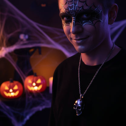 Titanium Steel Cool Skull Necklace