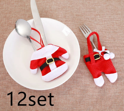 Holder Cutlery Knife Fork Cutlery Set Trousers Skirt Navidad Christmas Decorations for Home