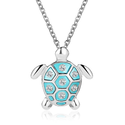 Cute little turtle pendant clavicle chain