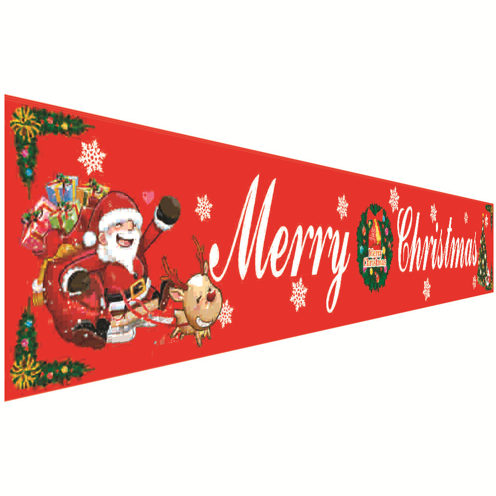Christmas couplets curtains pull hanging flags window