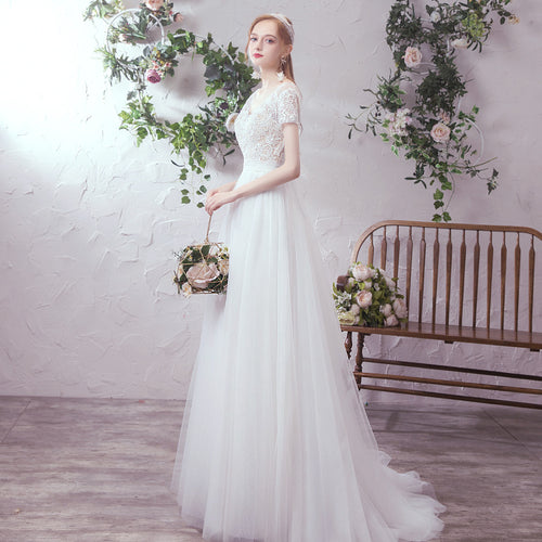Bride small tail gauze dress skirt