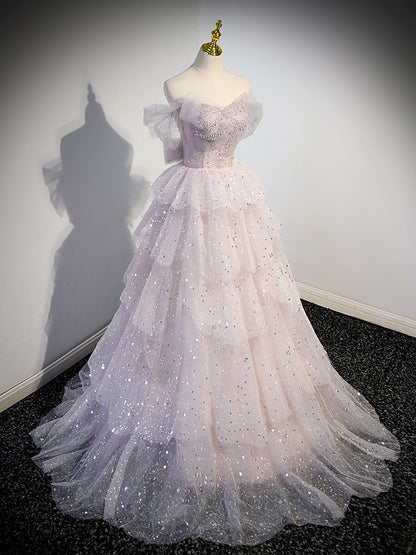 Off-the-shoulder Gown Female Host Singing dress