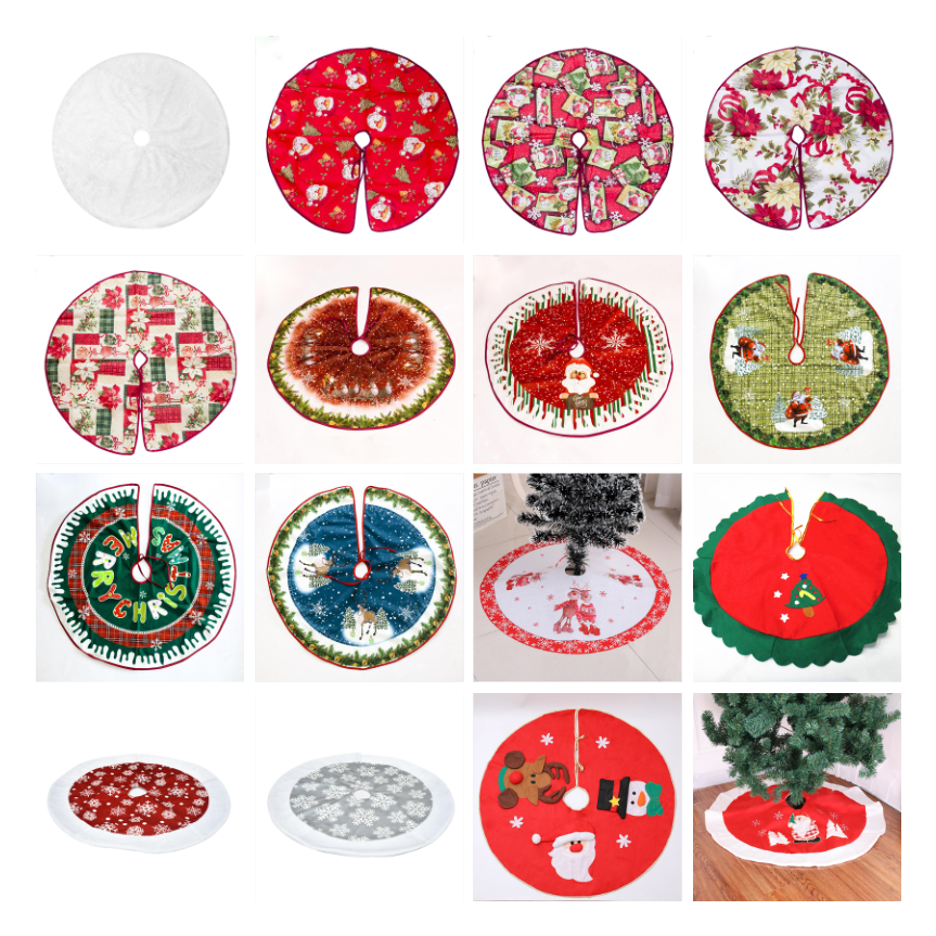 Christmas tree skirt decorations, gifts, scene matching