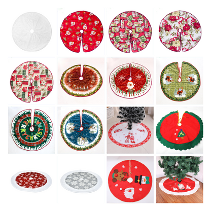 Christmas tree skirt decorations, gifts, scene matching