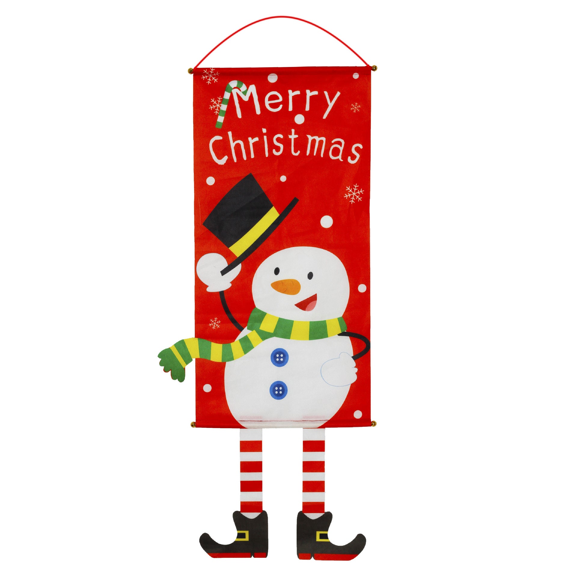 Christmas couplets curtains pull hanging flags window