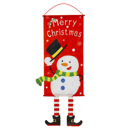 Christmas couplets curtains pull hanging flags window