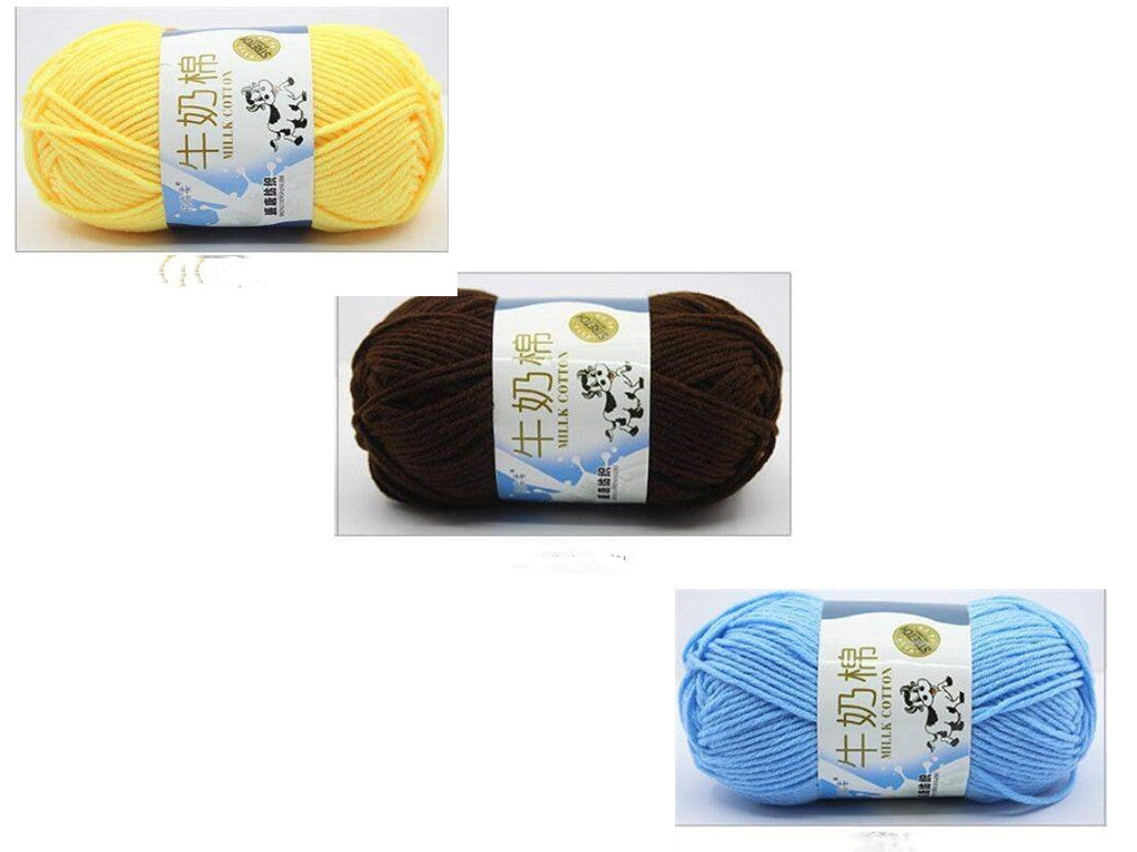 1 Pc Knitting Crochet Milk Soft Baby Cotton Wool Yarn 50g