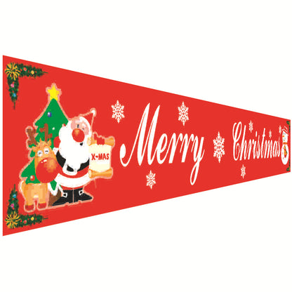 Christmas couplets curtains pull hanging flags window