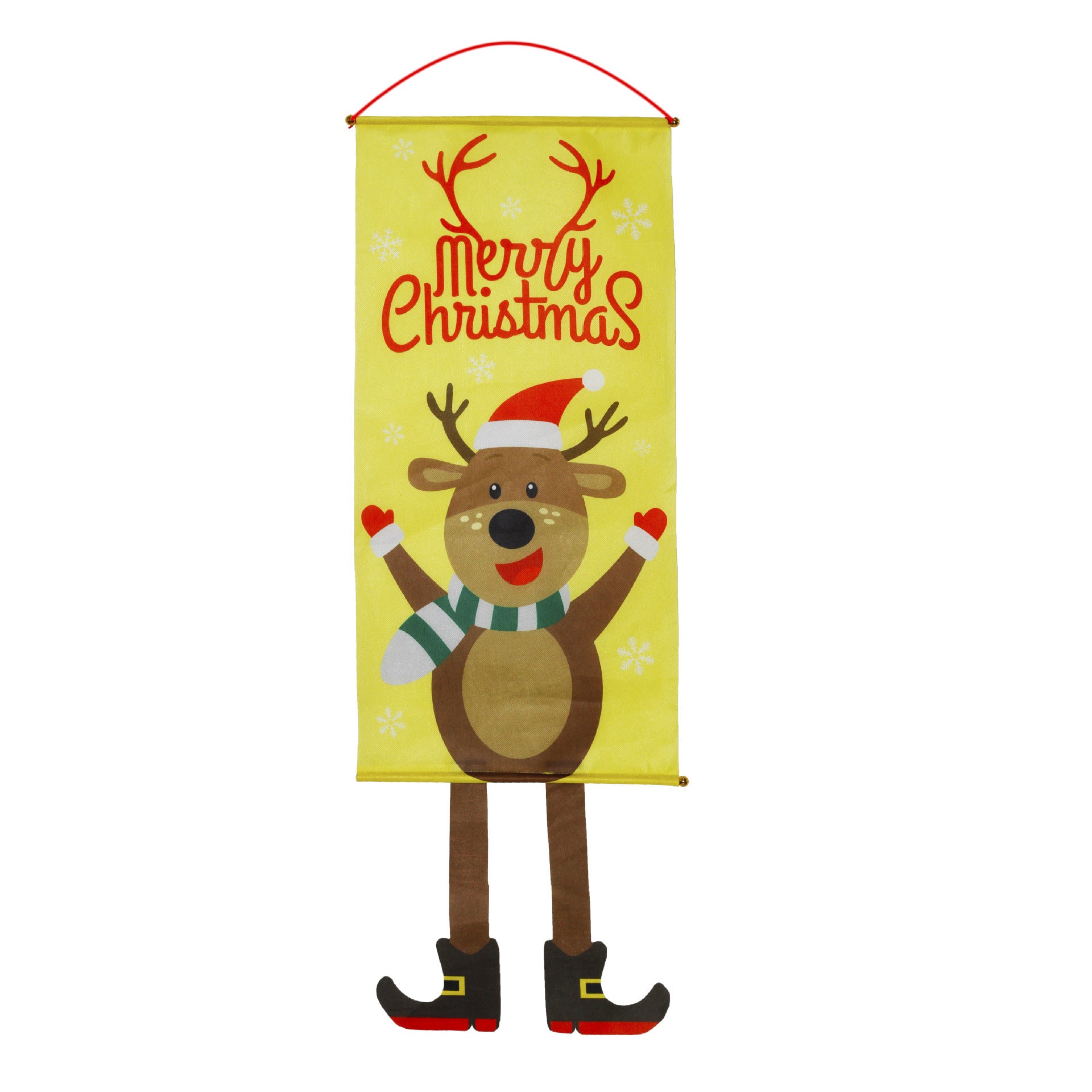 Christmas couplets curtains pull hanging flags window