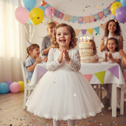 Lace princess dress girls summer dress