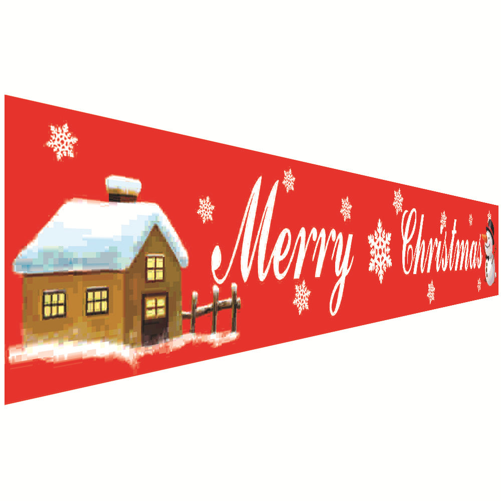 Christmas couplets curtains pull hanging flags window