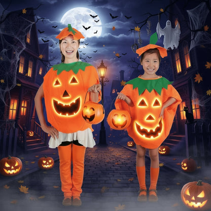 Halloween Costume Into Performance Pumpkin Lamp Wear