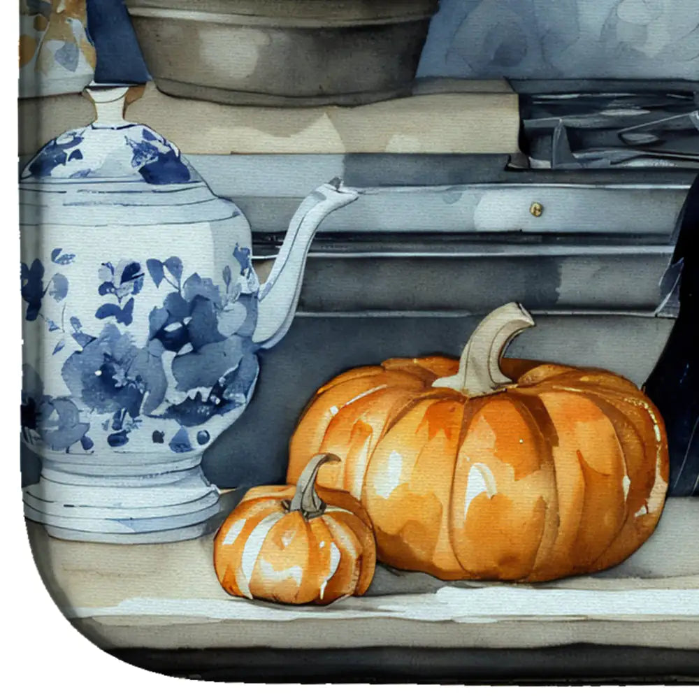 Japanese Chin Fall Kitchen Pumpkins Dish Drying Mat