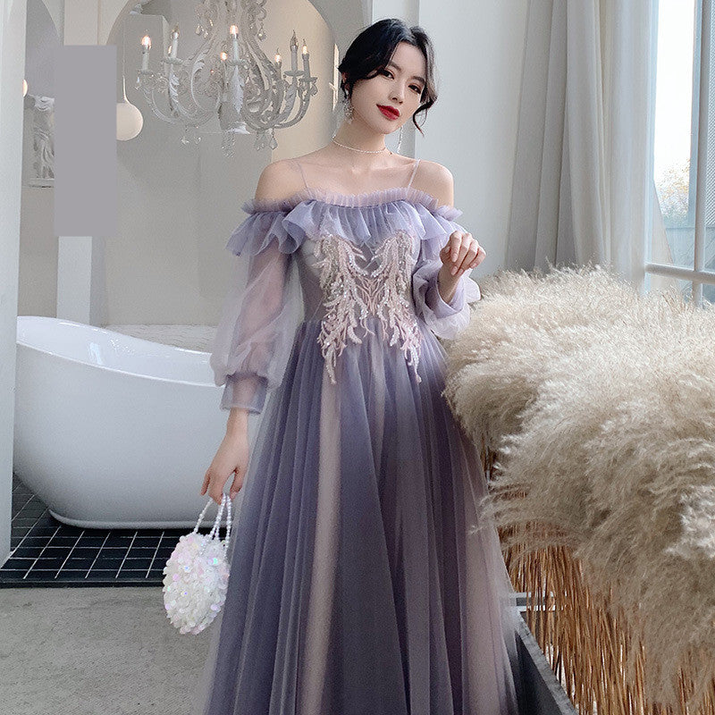 Xianqi Slim And Thin Sisters Queen's Bridesmaid Dress