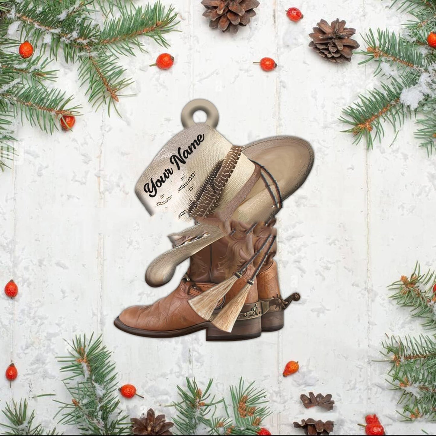 Christmas Tree Decoration Acrylic Flat Ornaments