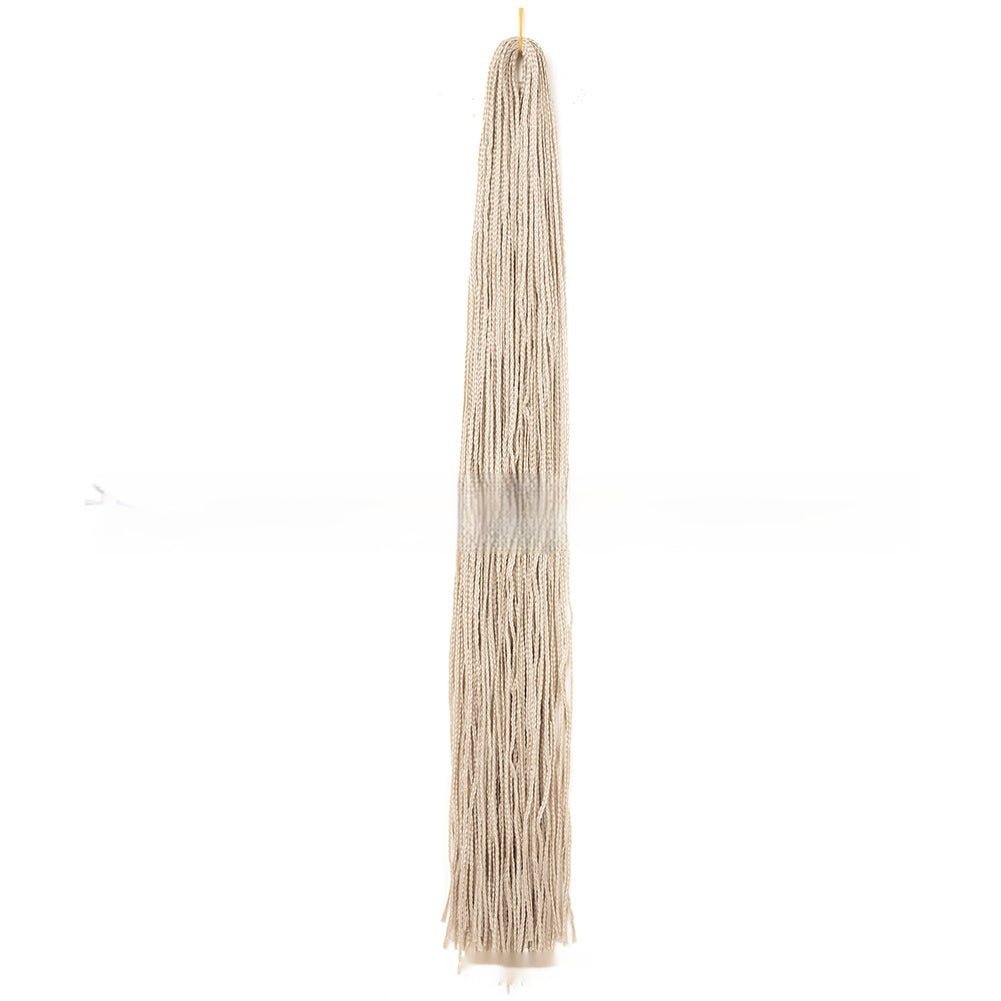 Long braided crochet hair bundle in light cream
