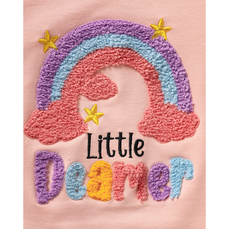 Baby Girls Skirt Set Letters Embroidery Long Sleeve Sweatshirt Tops & Rainbow Tutu Skirt Outfits