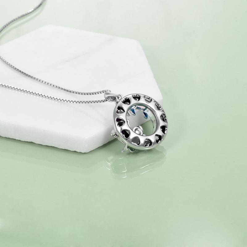 925 silver Elephant Necklace with Crystal Jewelry Gifts for Women Sterling Silver