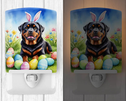 Rottweiler Easter Egg Hunt Ceramic Night Light