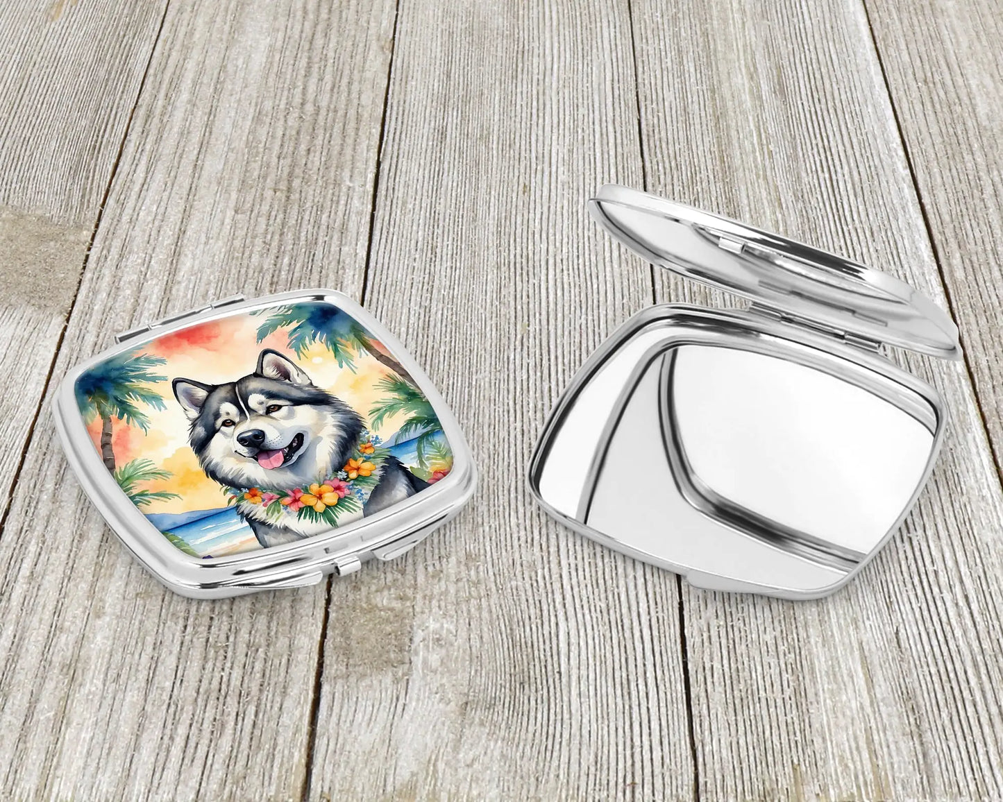 Alaskan Malamute Luau Compact Mirror