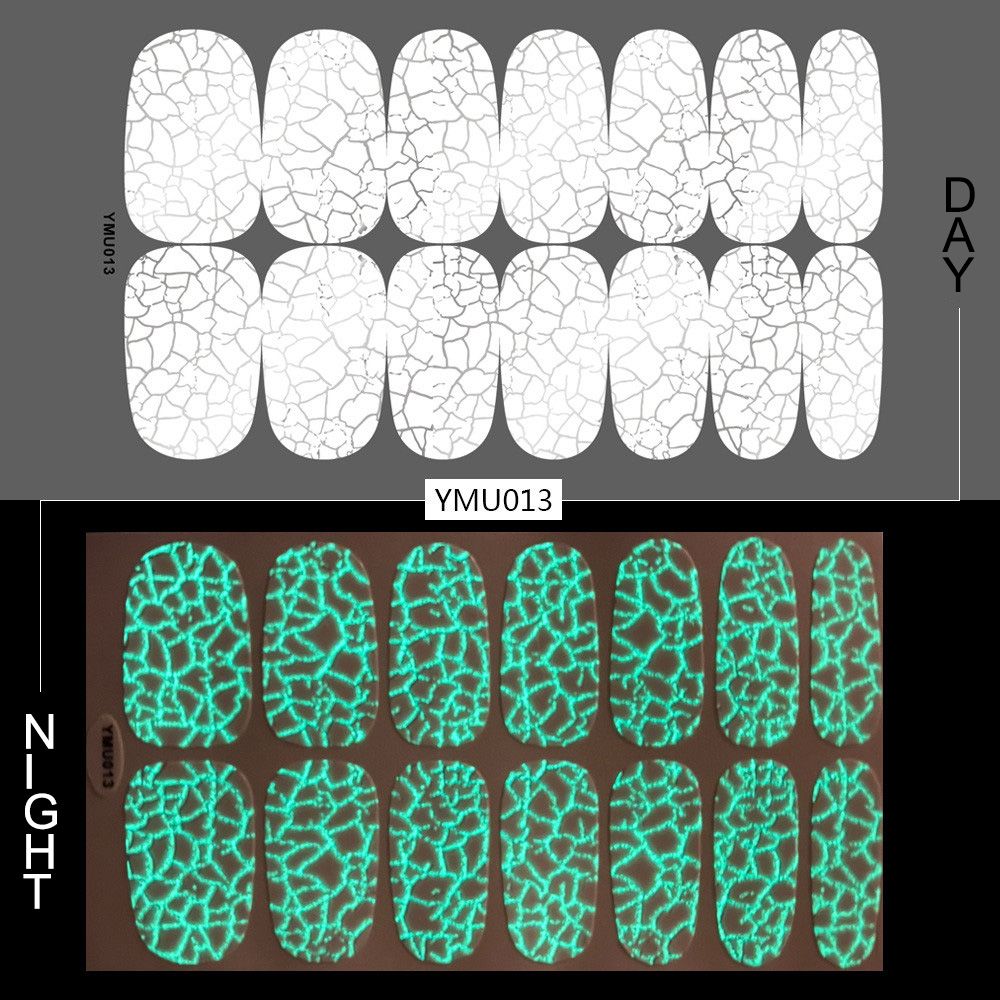 Luminous Halloween Skull Graffiti Sticker Set Of 12