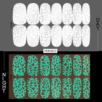 Luminous Halloween Skull Graffiti Sticker Set Of 12