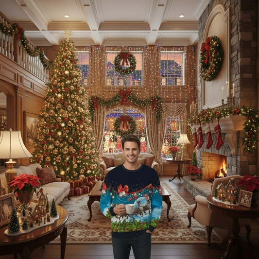 UGLY CHRISTMAS SWEATER Vacation Santa Elf Funny Womens Sweaters Tops Autumn Winter Clothing