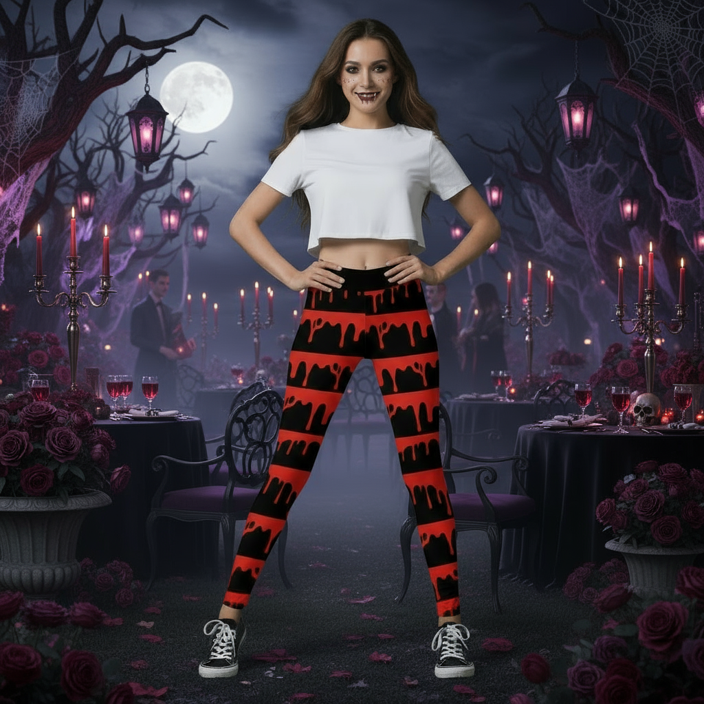 Women's Fashion Halloween High Waist Elastic Yoga Sports Leggings