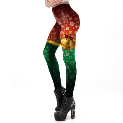 Christmas digital print tight leggings