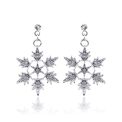 Exquisite Bridal  Snowflake Necklace, Earring Set, Wedding Jewelry,