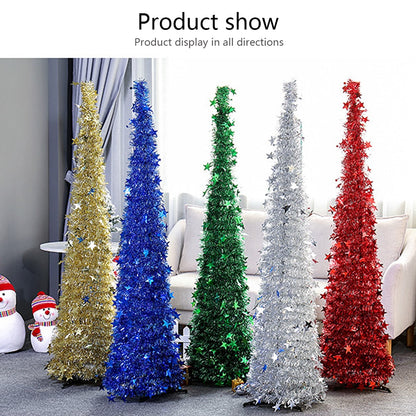 Tinsel Pop Up with Stand Gorgeous Collapsible Artificial for Christmas Decorations
