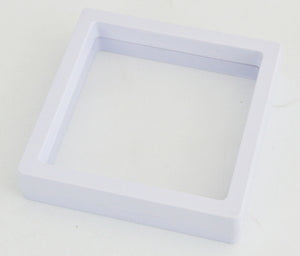 White gift box with windowed tray insert, designed for a metal keychain bottle opener
